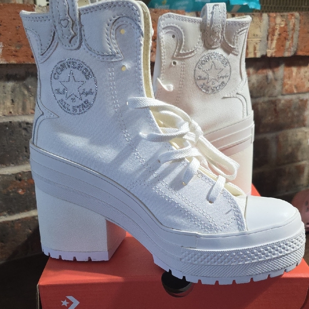 Converse Women's White High-Top Platform Sneakers